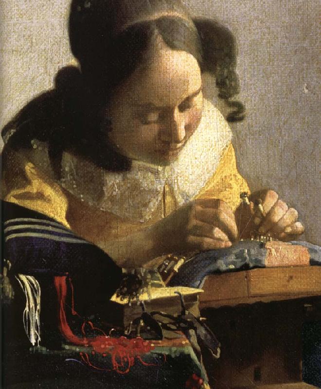 Jan Vermeer Details of The Lacemaker France oil painting art